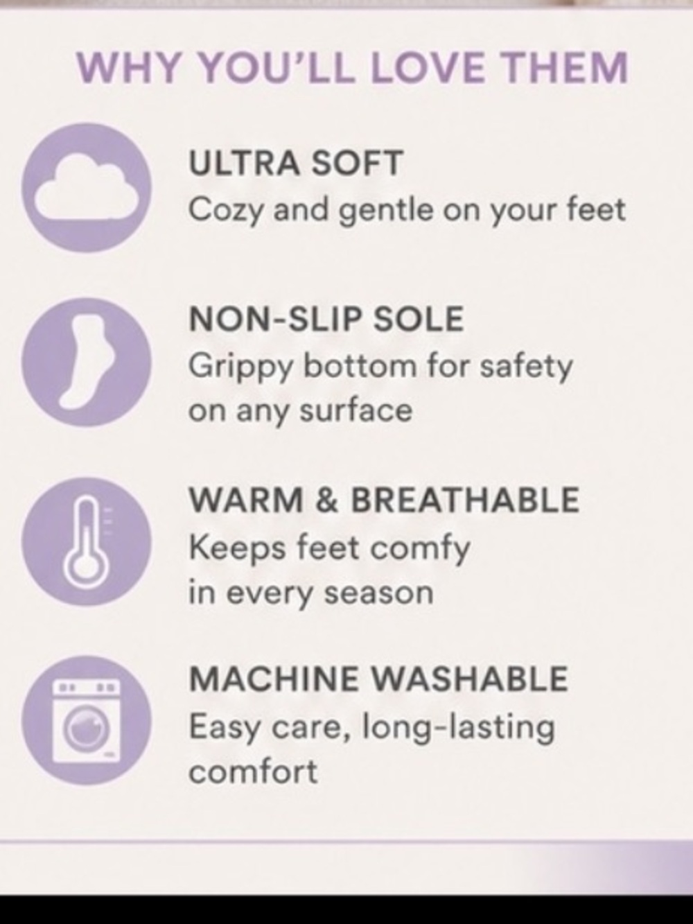 Bombas Kids Cozy Slipper Socks - Lavender Purple - Picture 3 of 6